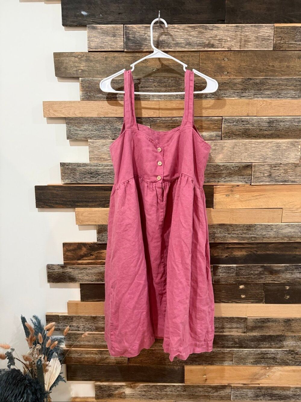 Linenfox midi dress linen pocket size XL - Picture 2 of 6
